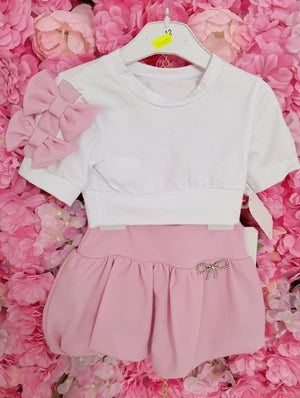 Coordinato fiocco neonata - DESIREEKIDS