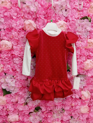 Vestito Red Diamond - DESIREEKIDS
