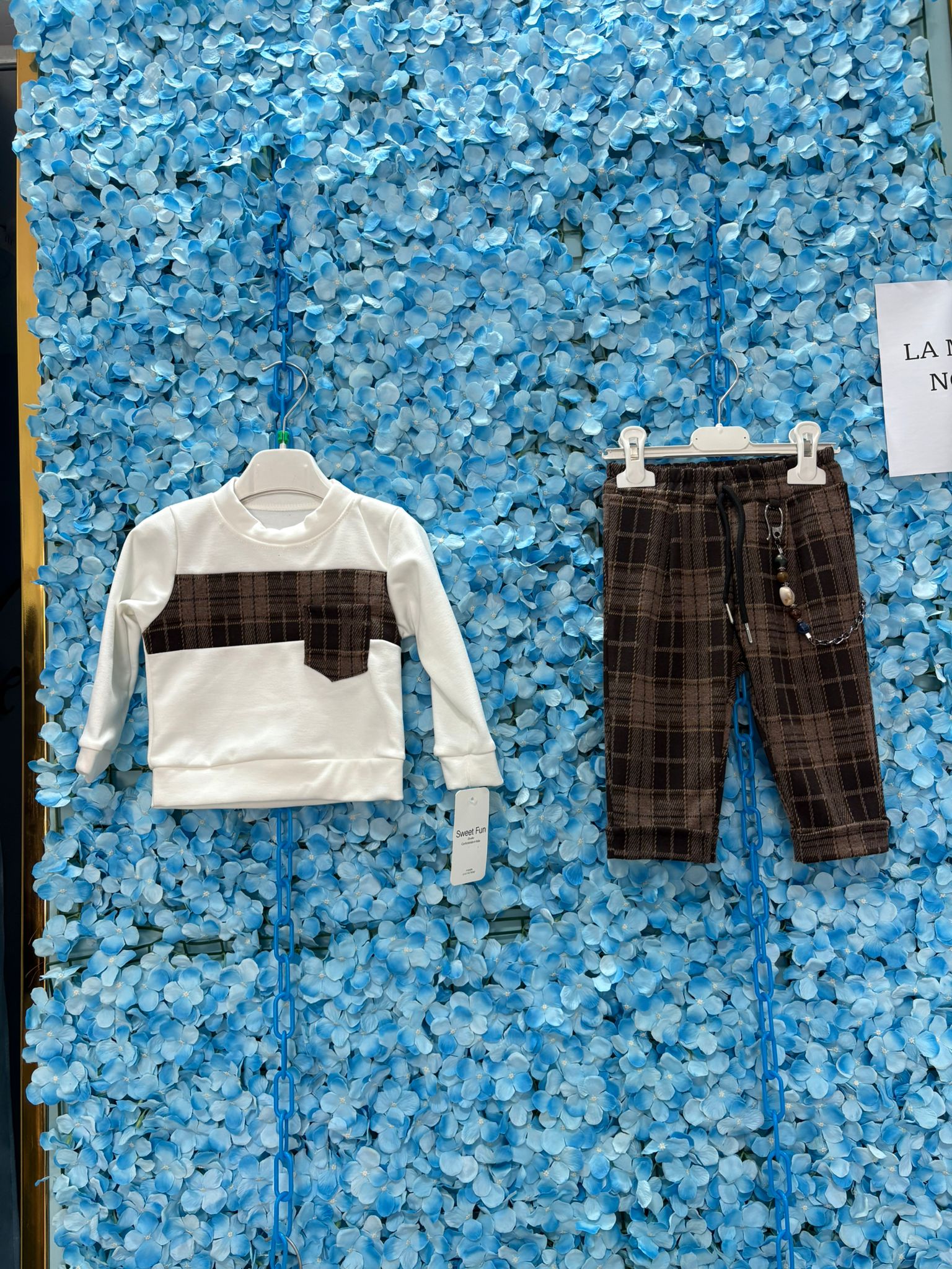 Coordinato quadri neonato